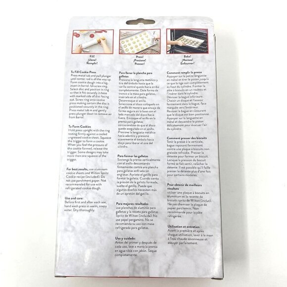 Wilton Cookie Press Set, 13-Piece Kit with Spritz Cookie Press & Discs - Picture 8 of 10